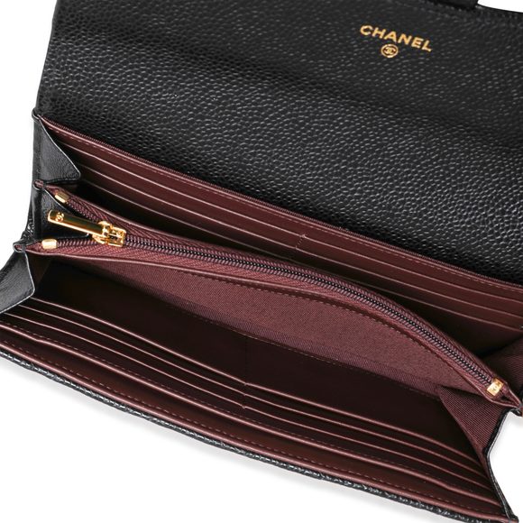 Chanel Black Quilted Caviar Classic Wallet - Picture 5 of 7